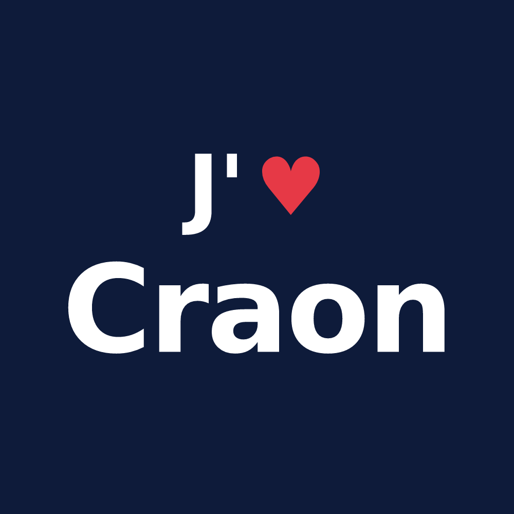 T-shirt personnalisé Craon — design J'aime Craon