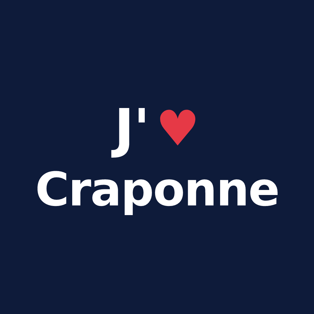 T-shirt personnalisé Craponne — design J'aime Craponne