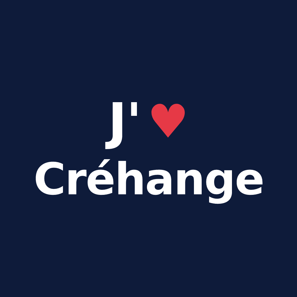 T-shirt personnalisé Créhange — design J'aime Créhange
