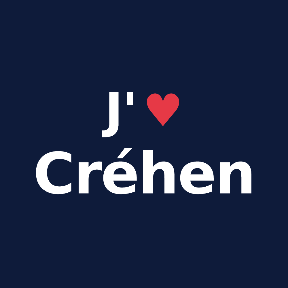 T-shirt personnalisé Créhen — design J'aime Créhen
