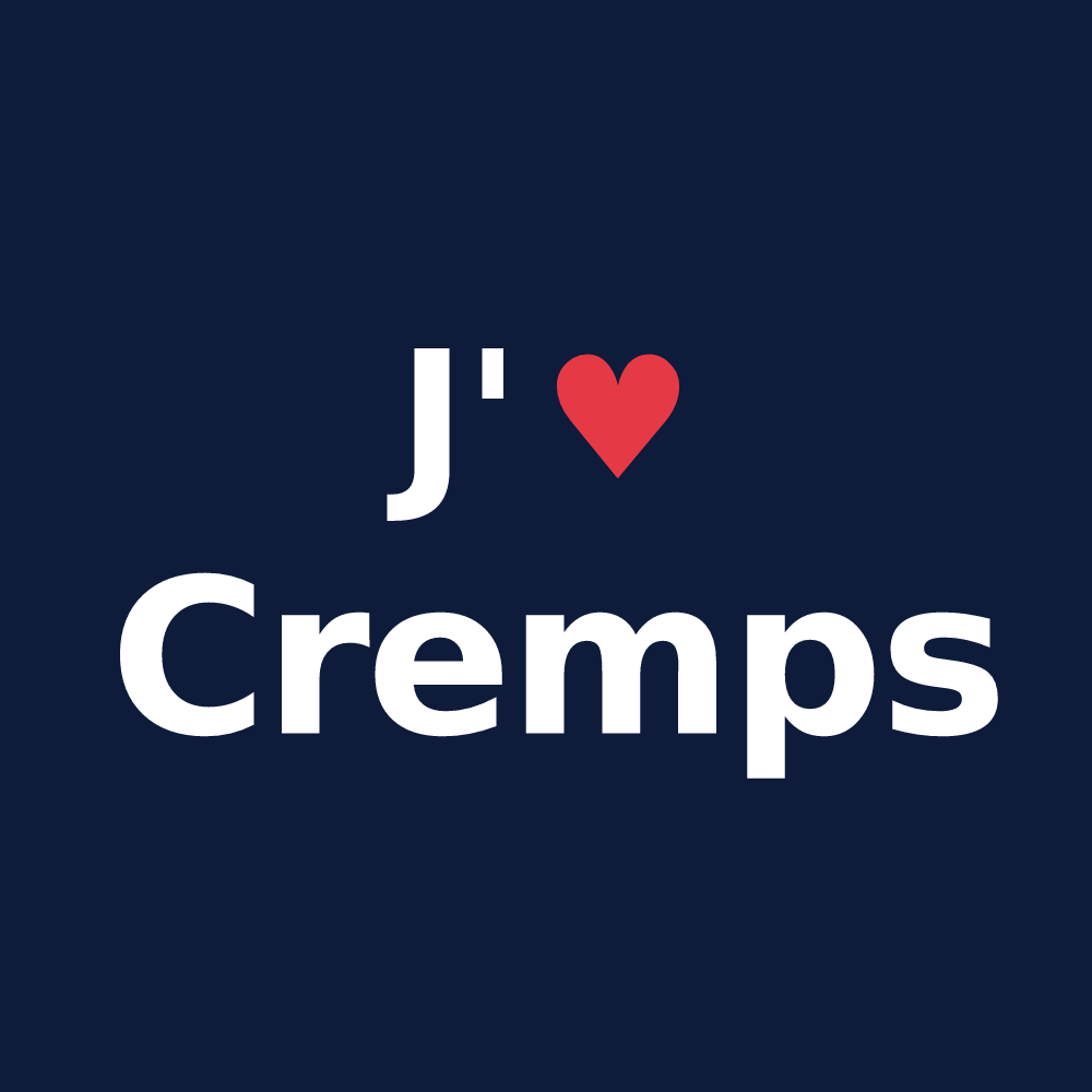T-shirt personnalisé Cremps — design J'aime Cremps