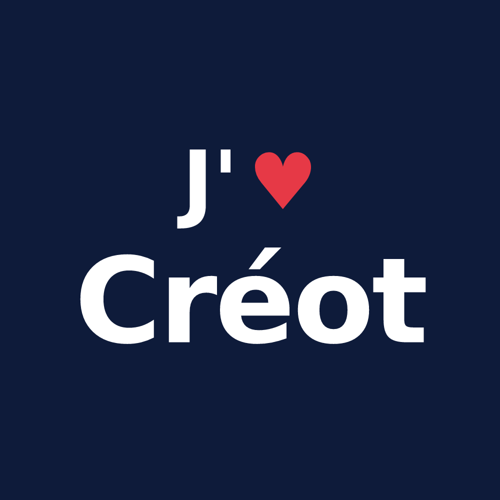T-shirt personnalisé Créot — design J'aime Créot