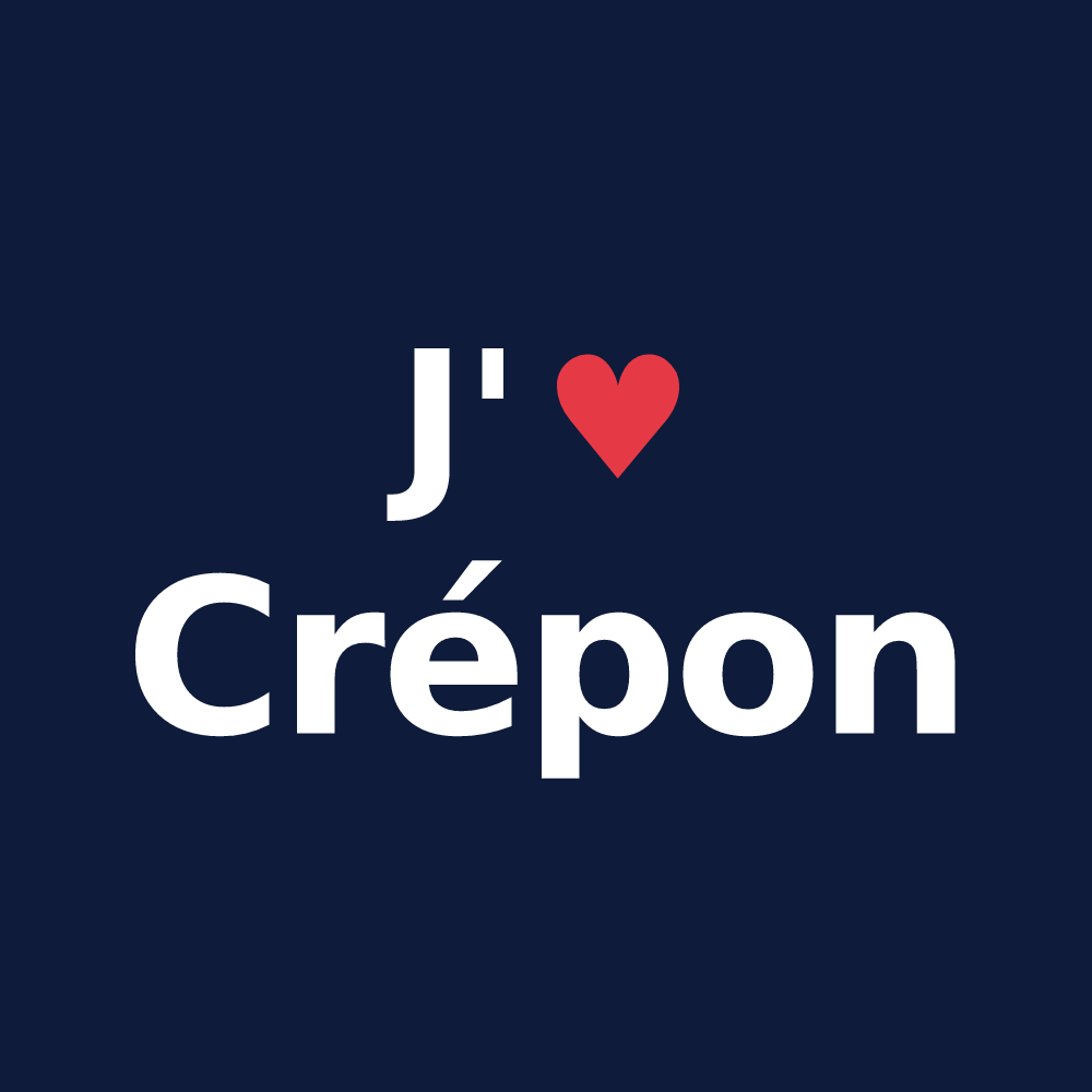 T-shirt personnalisé Crépon — design J'aime Crépon