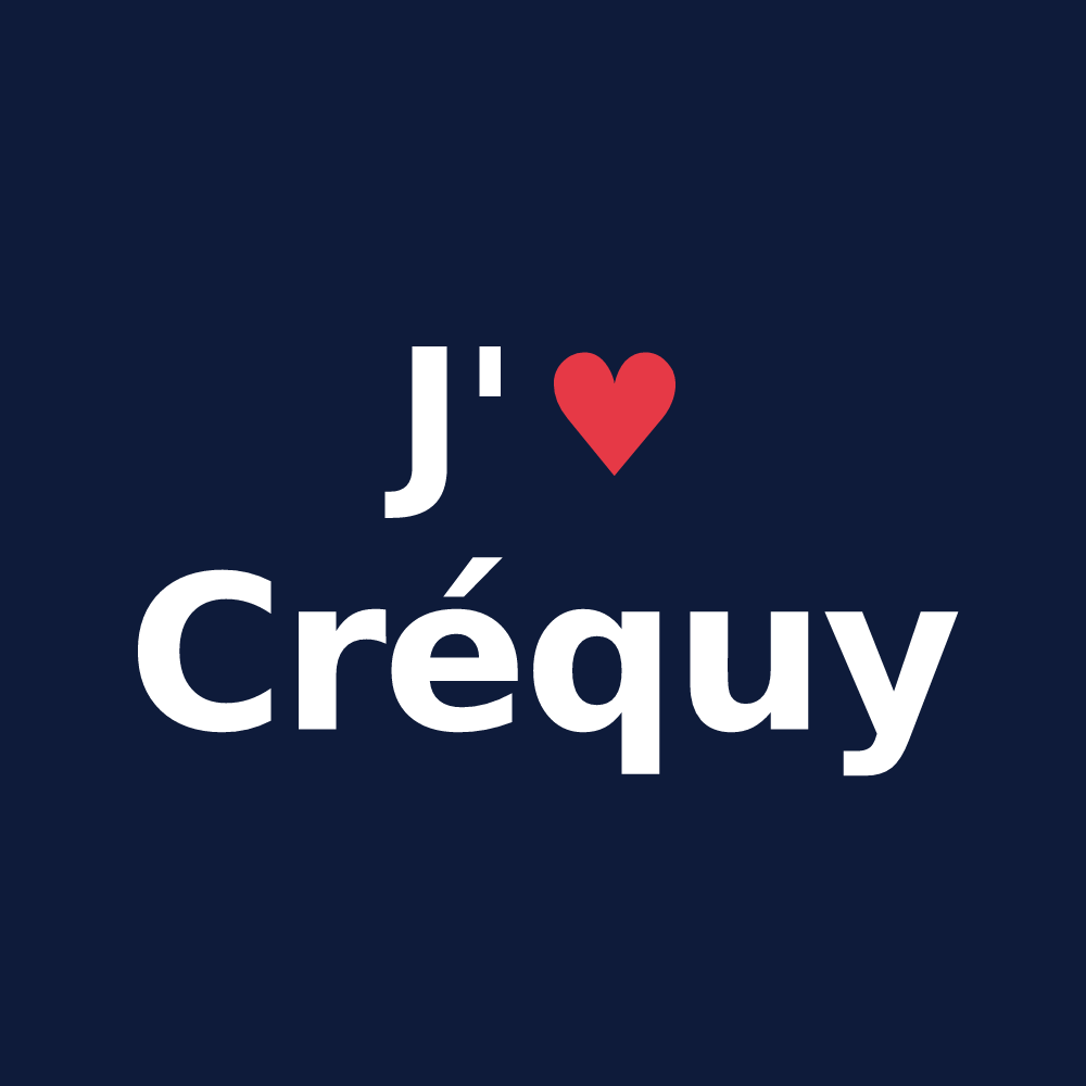 T-shirt personnalisé Créquy — design J'aime Créquy