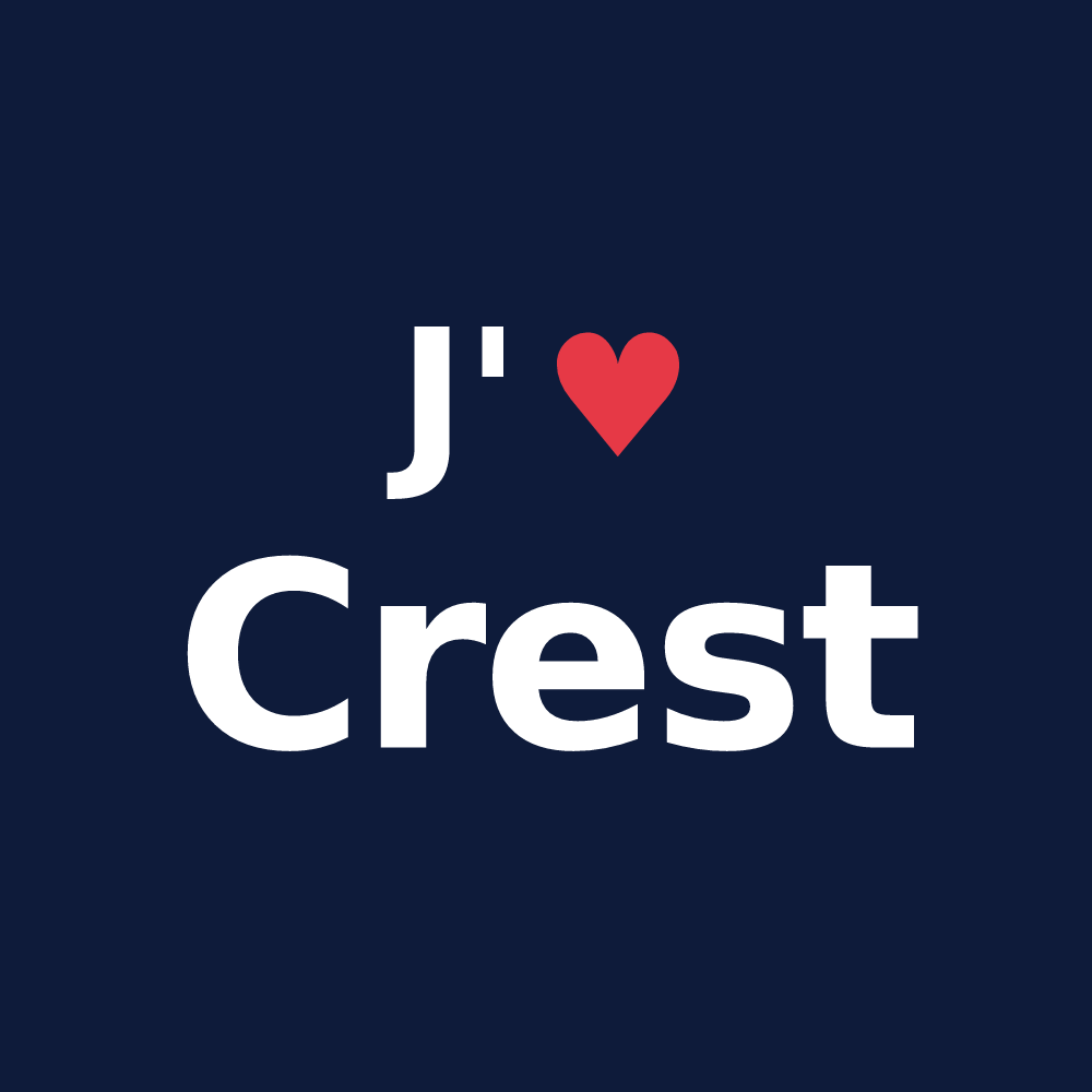 T-shirt personnalisé Crest — design J'aime Crest