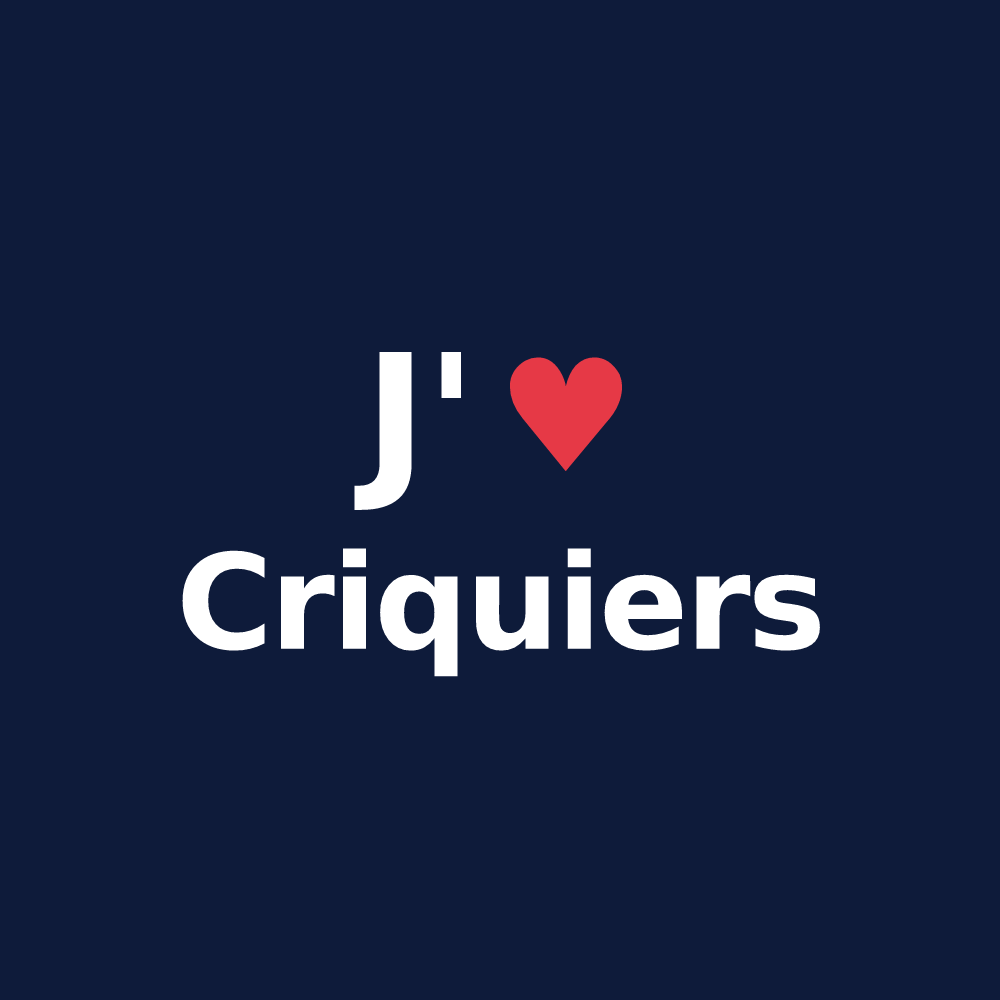 T-shirt personnalisé Criquiers — design J'aime Criquiers