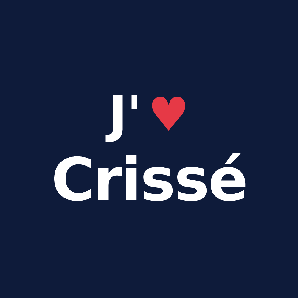 T-shirt personnalisé Crissé — design J'aime Crissé