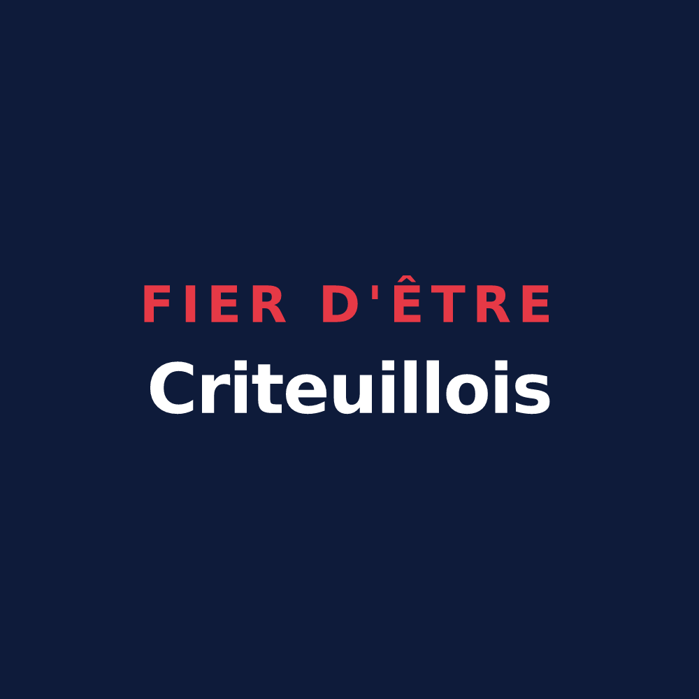 T-shirt « Fier d'être Criteuillois » — design pour Criteuil-la-Magdeleine