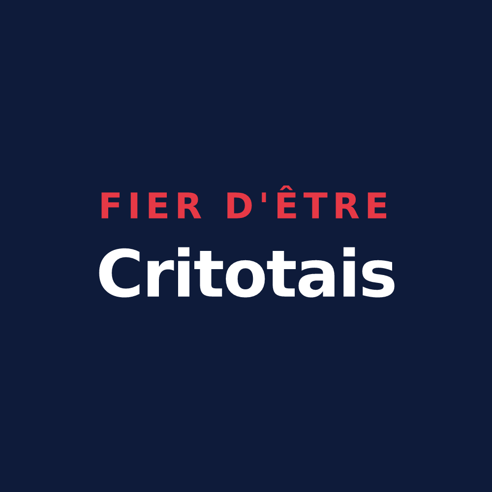T-shirt « Fier d'être Critotais » — design pour Critot