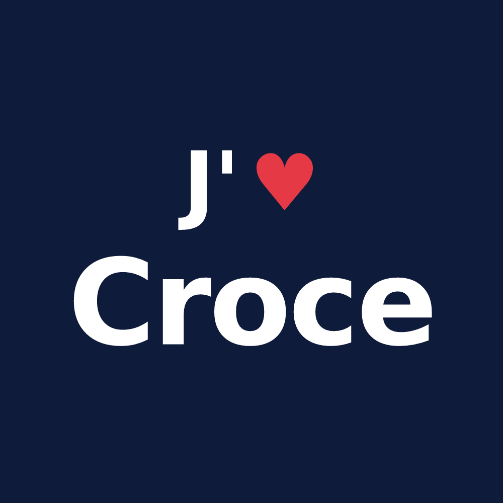 T-shirt personnalisé Croce — design J'aime Croce