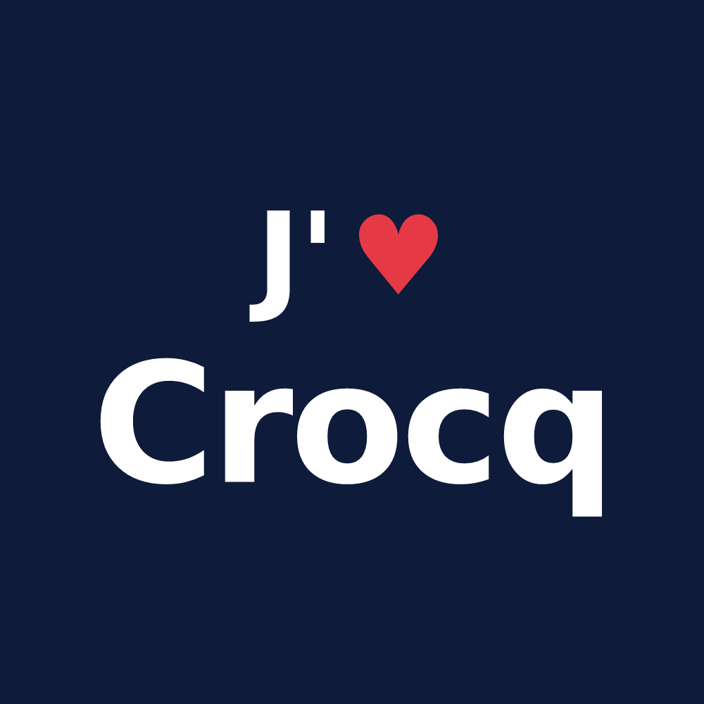 T-shirt personnalisé Crocq — design J'aime Crocq