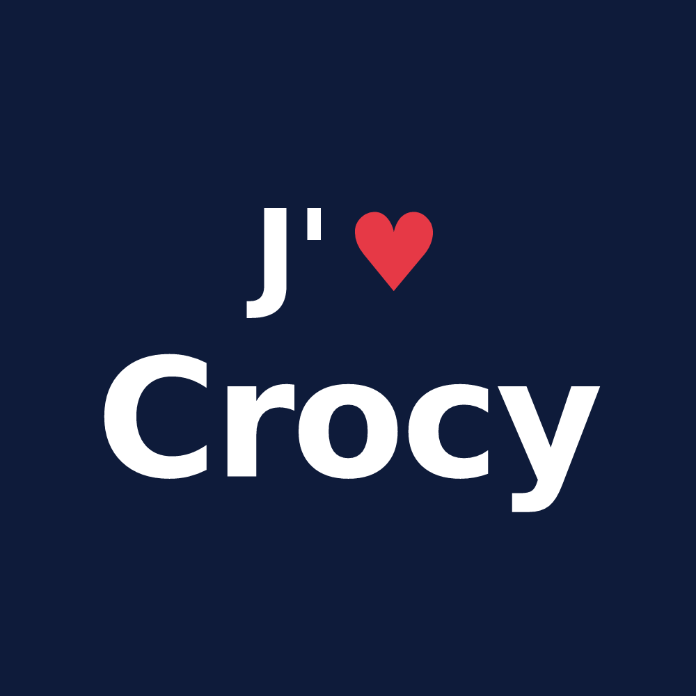 T-shirt personnalisé Crocy — design J'aime Crocy