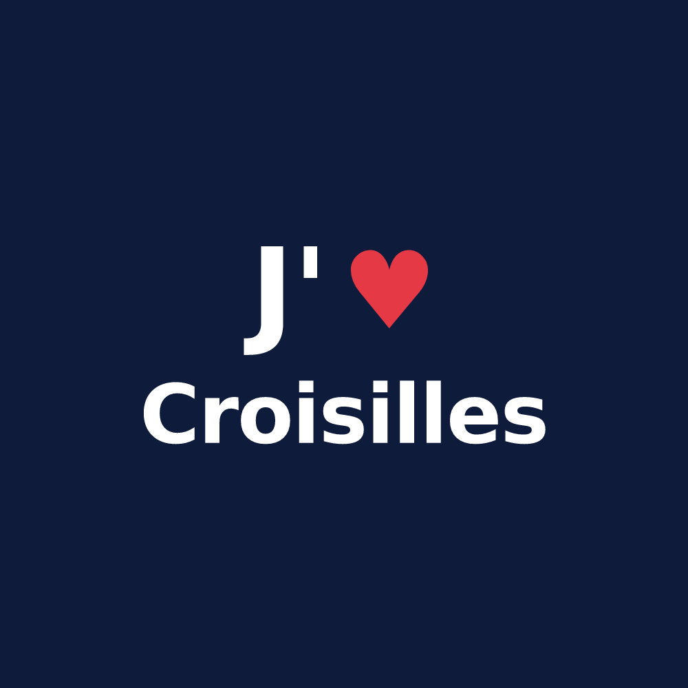 T-shirt personnalisé Croisilles — design J'aime Croisilles