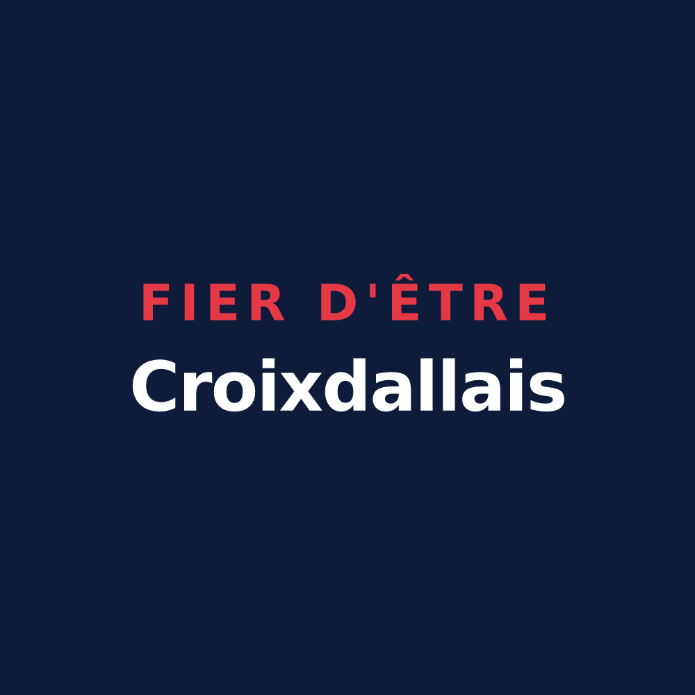T-shirt « Fier d'être Croixdallais » — design pour Croixdalle