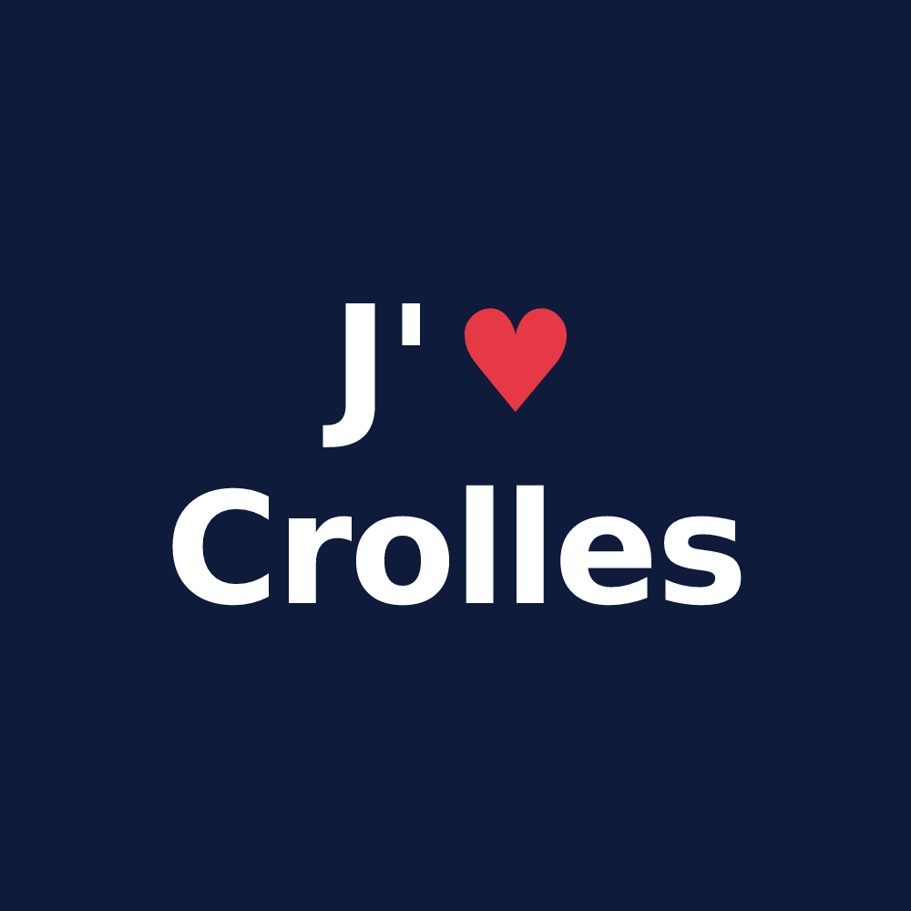 T-shirt personnalisé Crolles — design J'aime Crolles
