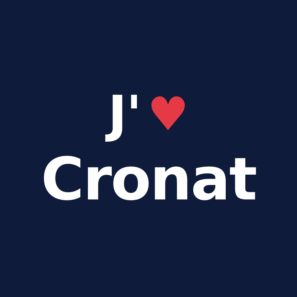 T-shirt personnalisé Cronat — design J'aime Cronat