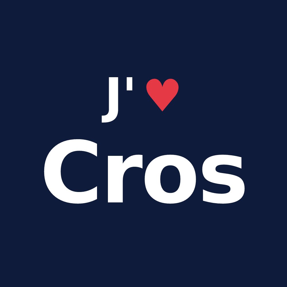 T-shirt personnalisé Cros — design J'aime Cros