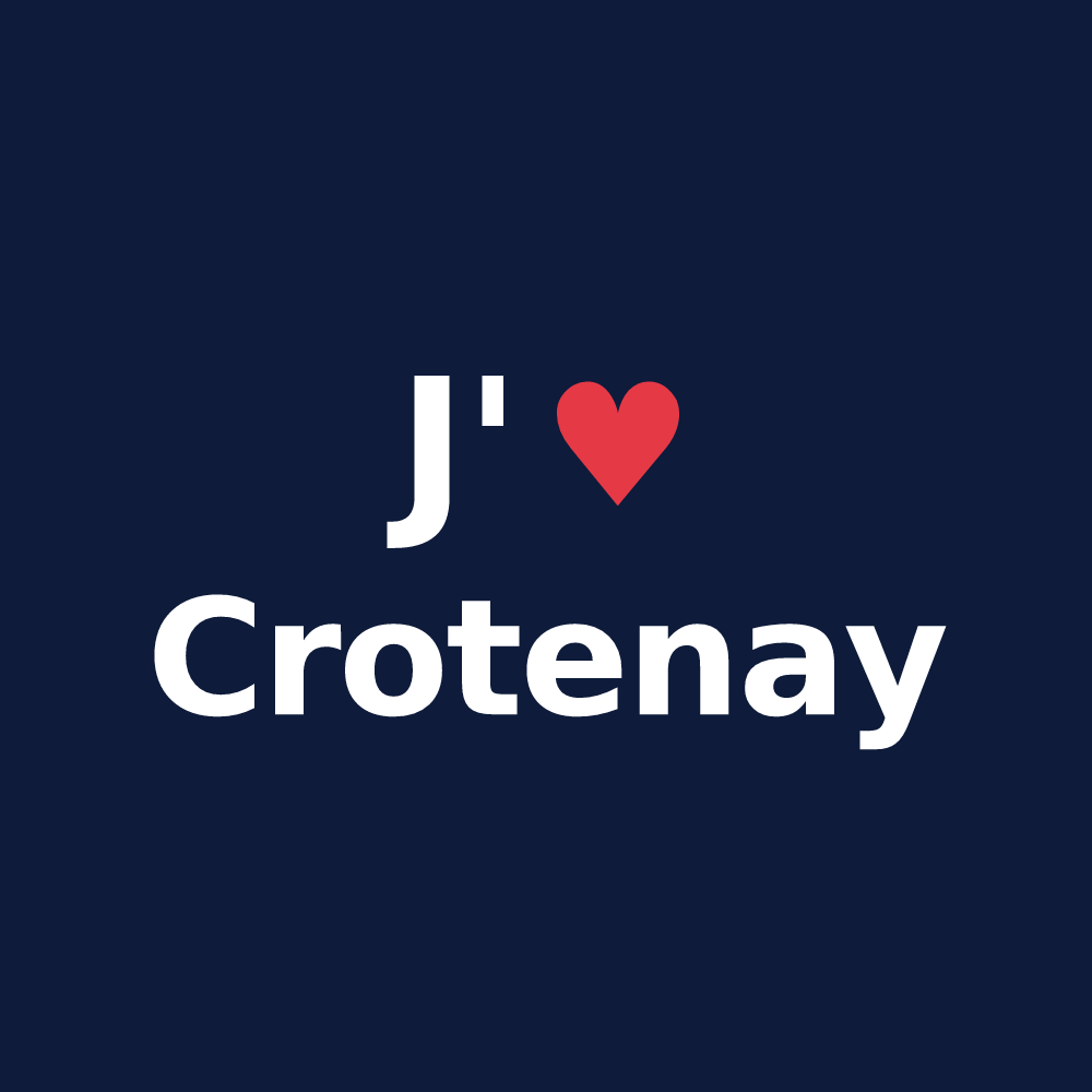 T-shirt personnalisé Crotenay — design J'aime Crotenay