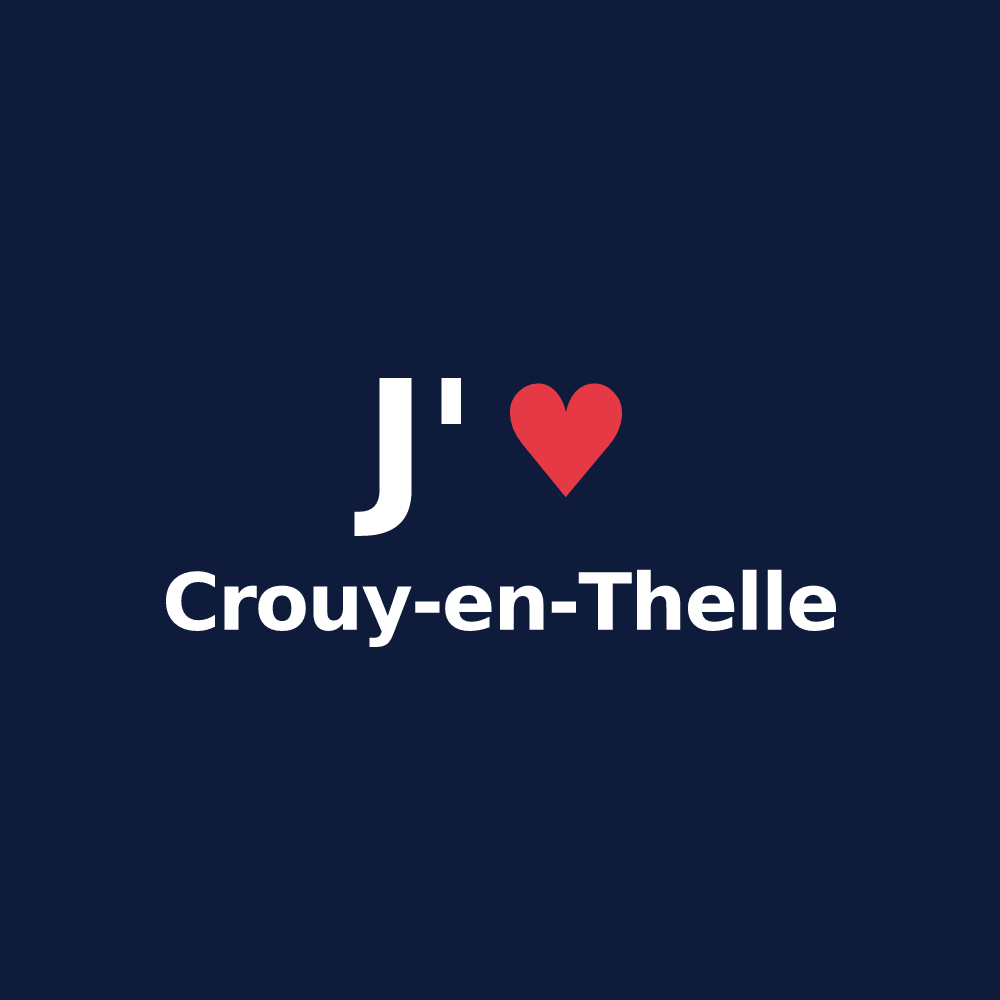T-shirt personnalisé Crouy-en-Thelle — design J'aime Crouy-en-Thelle