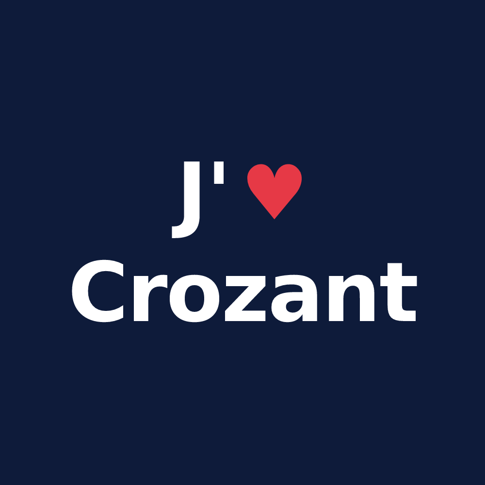 T-shirt personnalisé Crozant — design J'aime Crozant