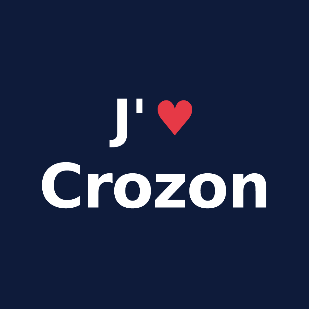 T-shirt personnalisé Crozon — design J'aime Crozon