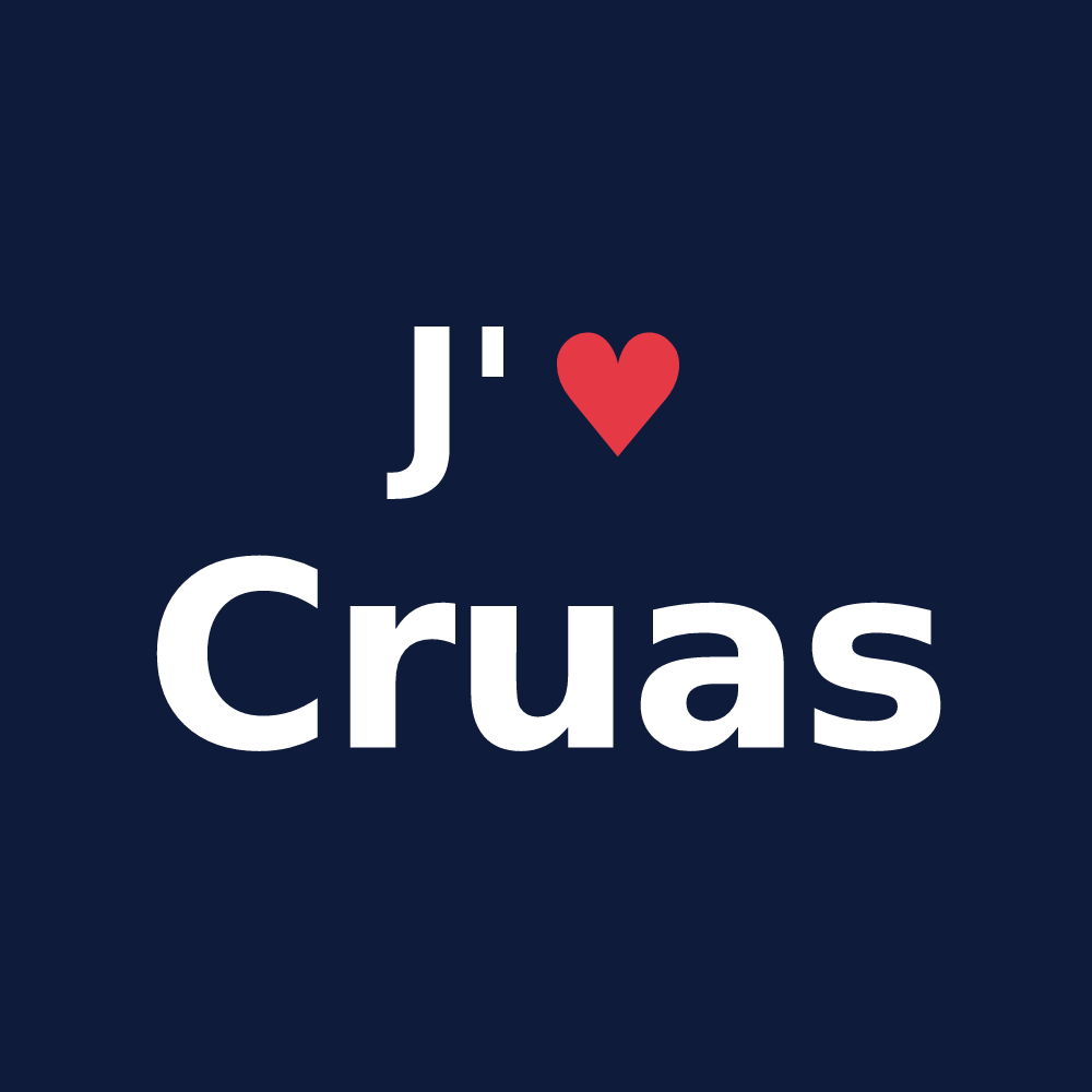 T-shirt personnalisé Cruas — design J'aime Cruas