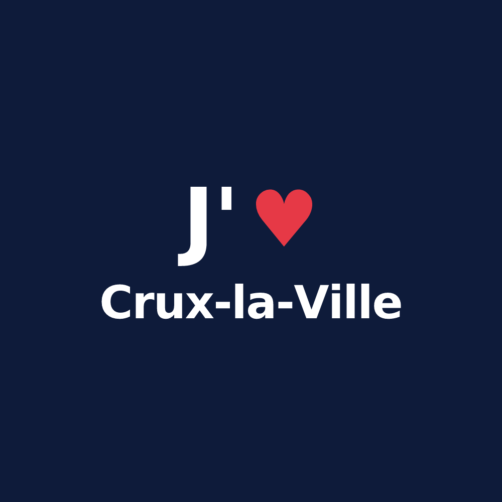 T-shirt personnalisé Crux-la-Ville — design J'aime Crux-la-Ville