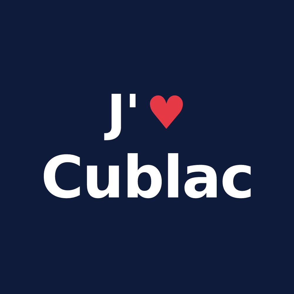 T-shirt personnalisé Cublac — design J'aime Cublac