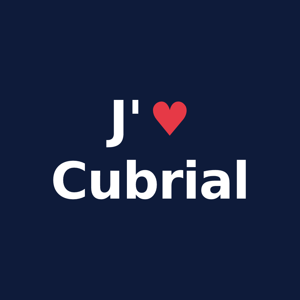 T-shirt personnalisé Cubrial — design J'aime Cubrial