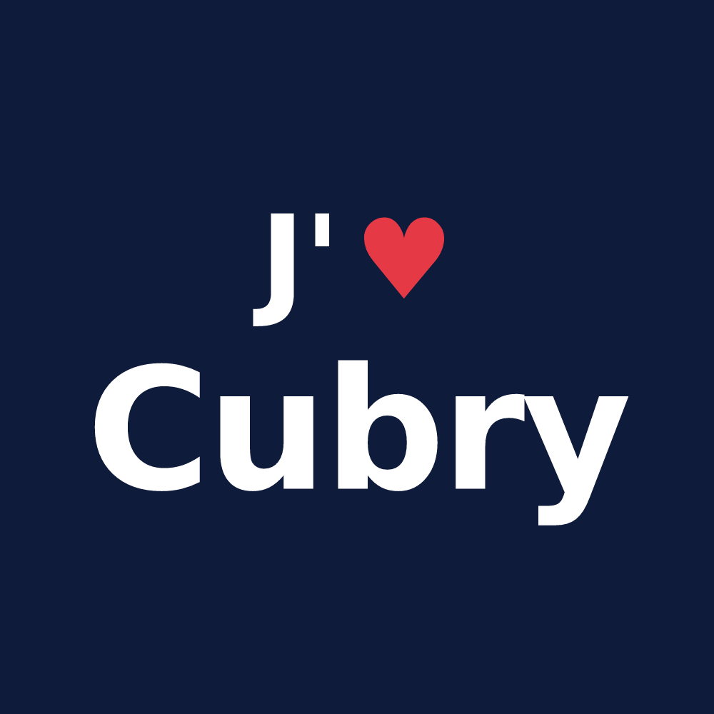 T-shirt personnalisé Cubry — design J'aime Cubry