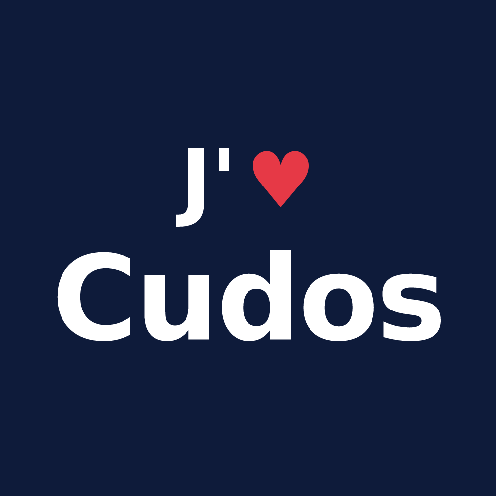 T-shirt personnalisé Cudos — design J'aime Cudos