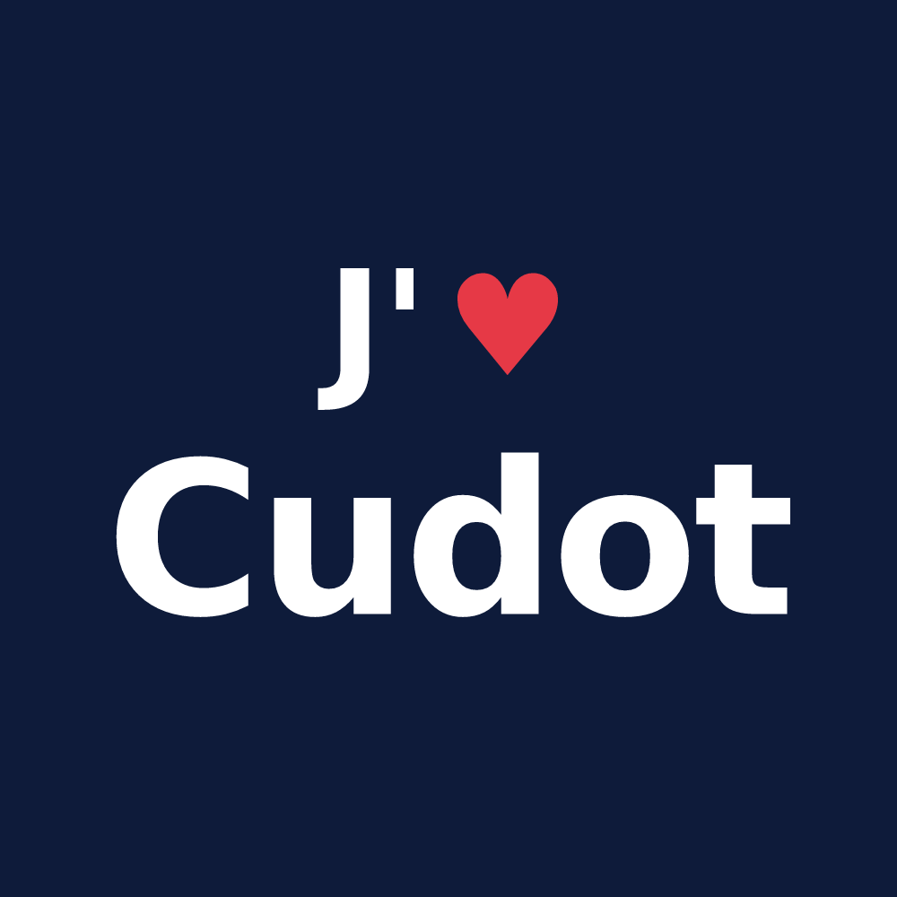 T-shirt personnalisé Cudot — design J'aime Cudot