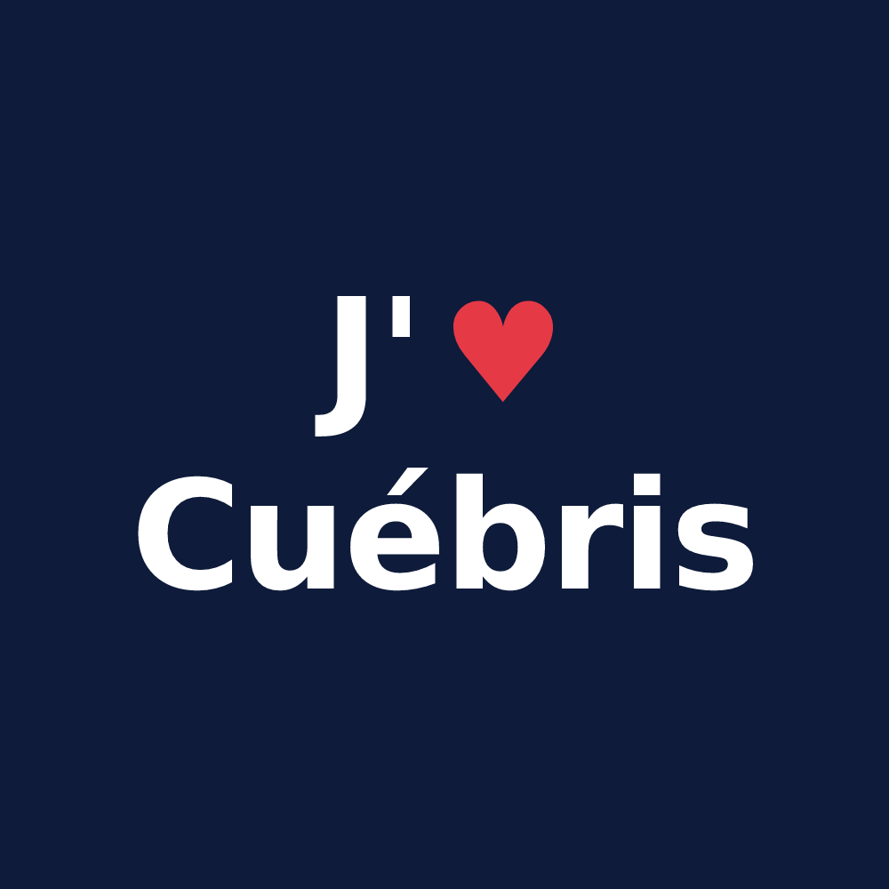 T-shirt personnalisé Cuébris — design J'aime Cuébris