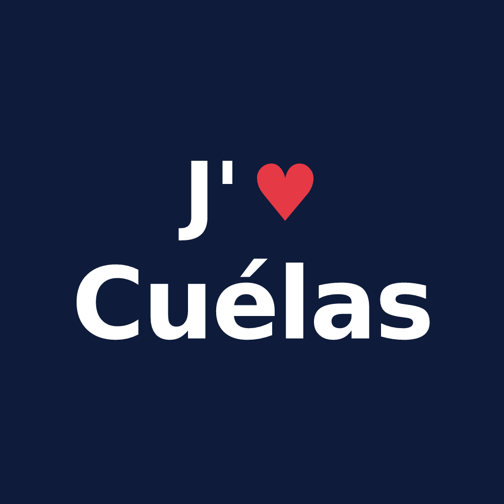 T-shirt personnalisé Cuélas — design J'aime Cuélas
