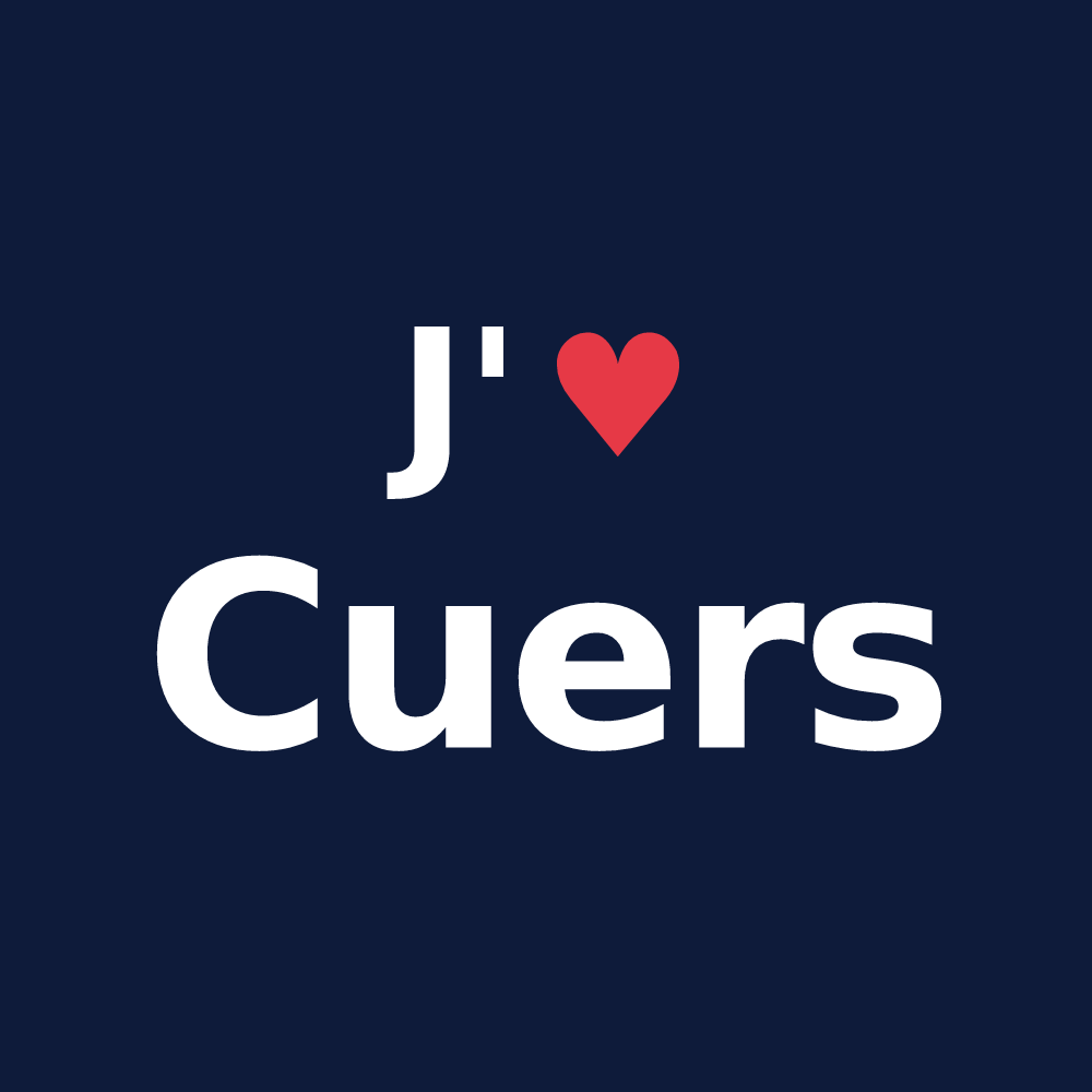 T-shirt personnalisé Cuers — design J'aime Cuers
