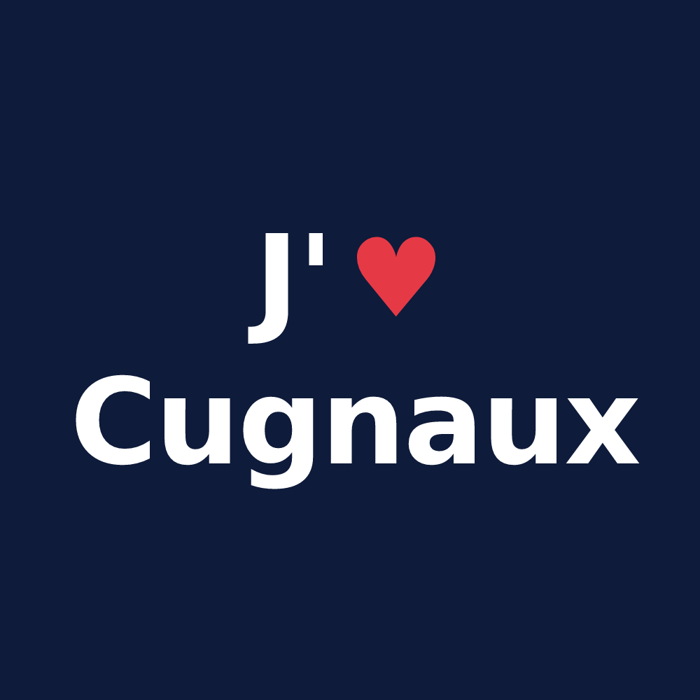 T-shirt personnalisé Cugnaux — design J'aime Cugnaux