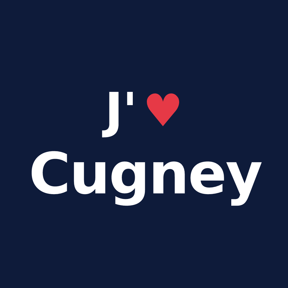 T-shirt personnalisé Cugney — design J'aime Cugney
