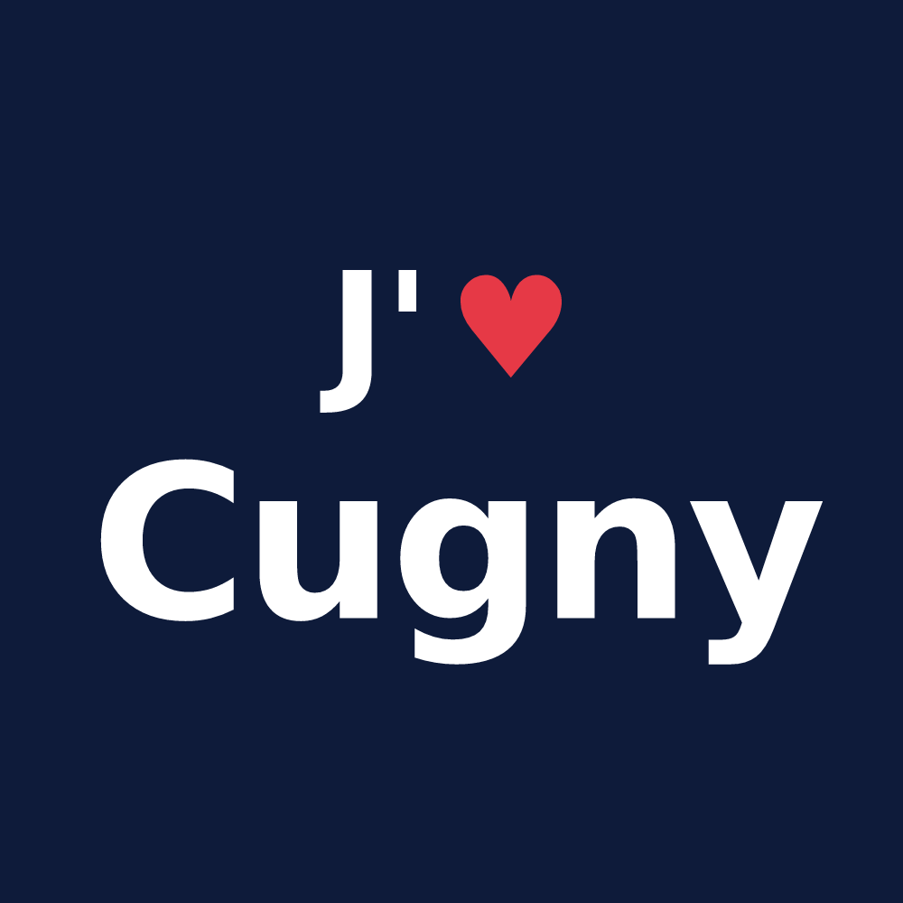 T-shirt personnalisé Cugny — design J'aime Cugny
