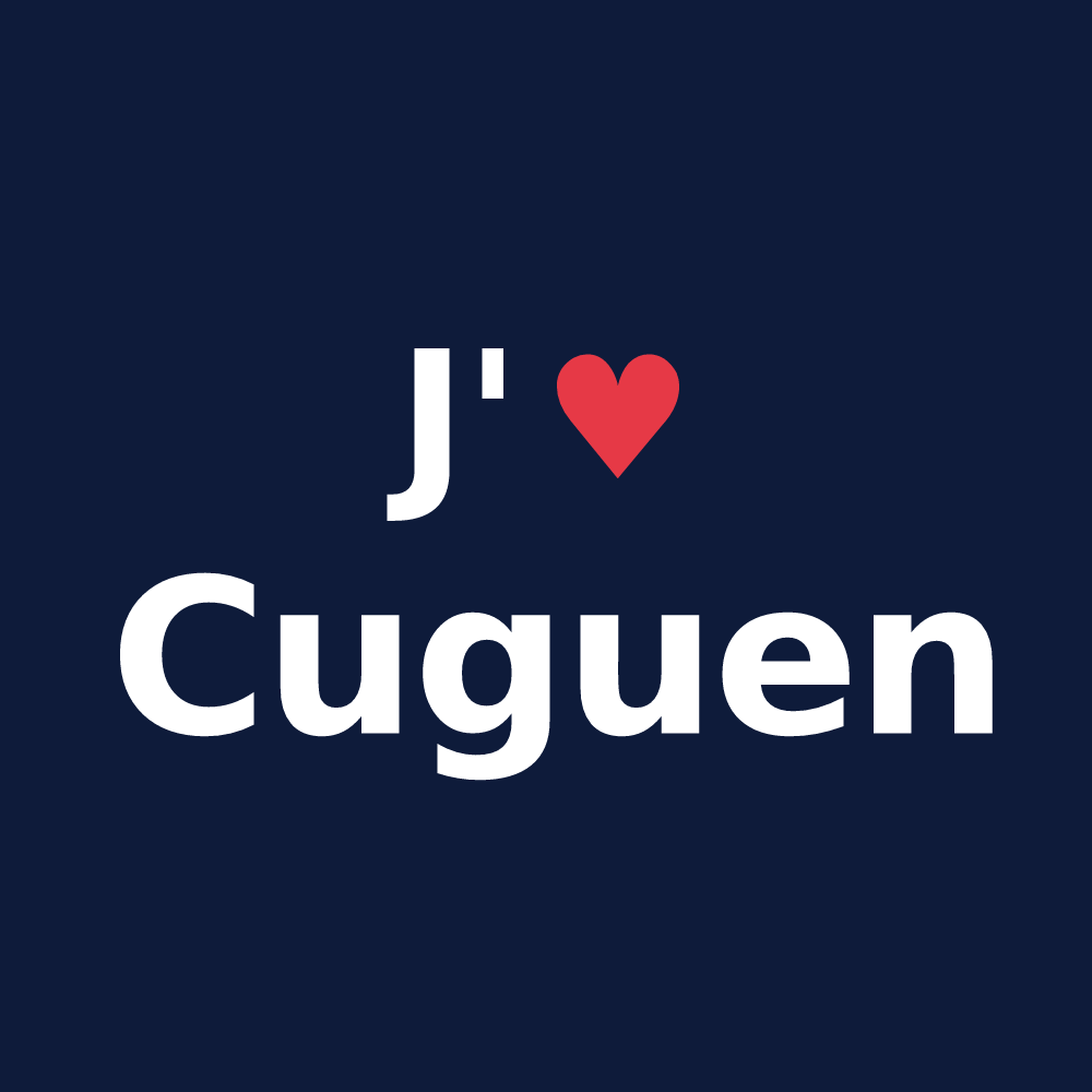 T-shirt personnalisé Cuguen — design J'aime Cuguen