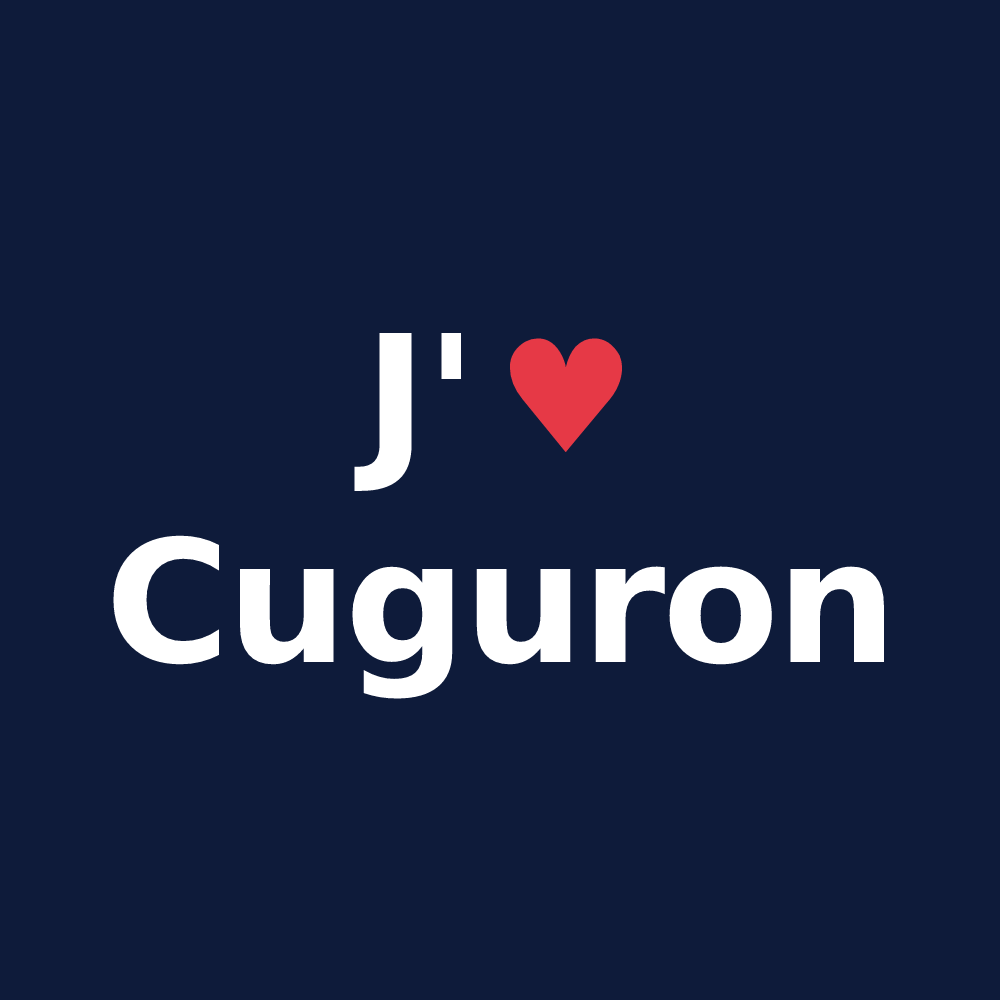 T-shirt personnalisé Cuguron — design J'aime Cuguron