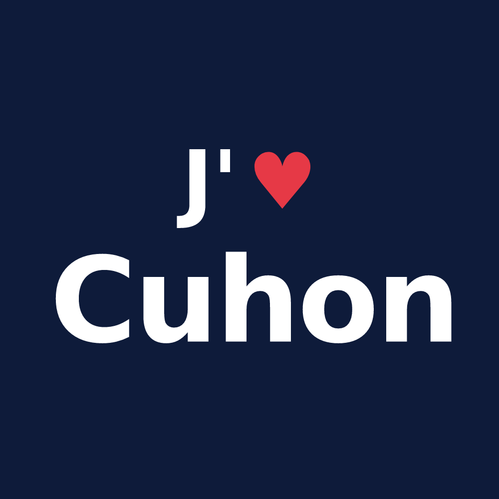 T-shirt personnalisé Cuhon — design J'aime Cuhon