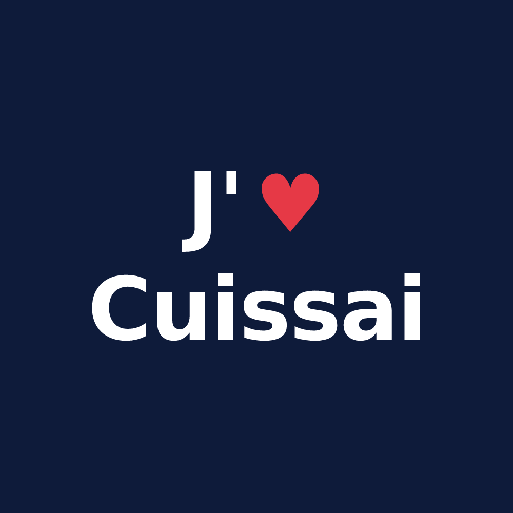 T-shirt personnalisé Cuissai — design J'aime Cuissai