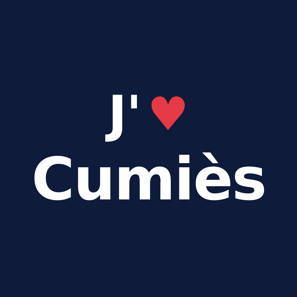 T-shirt personnalisé Cumiès — design J'aime Cumiès