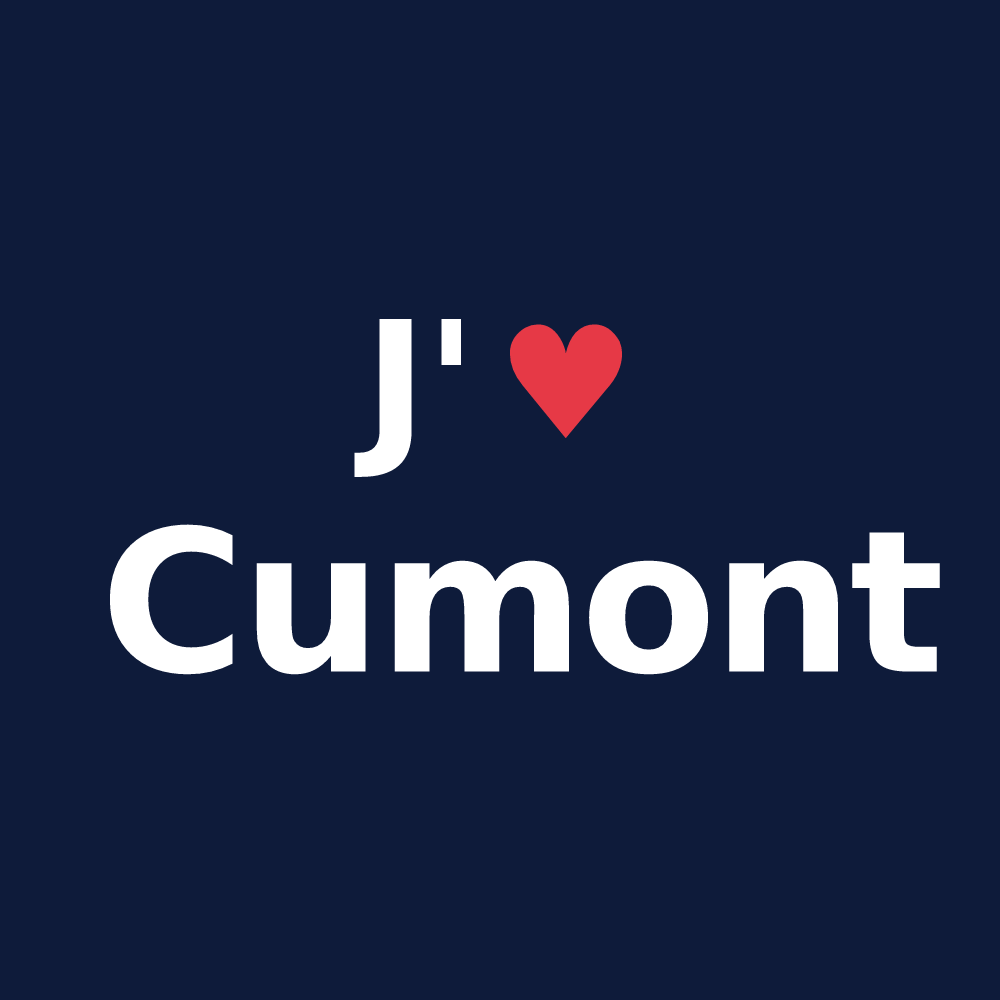 T-shirt personnalisé Cumont — design J'aime Cumont