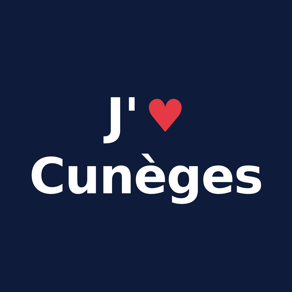 T-shirt personnalisé Cunèges — design J'aime Cunèges