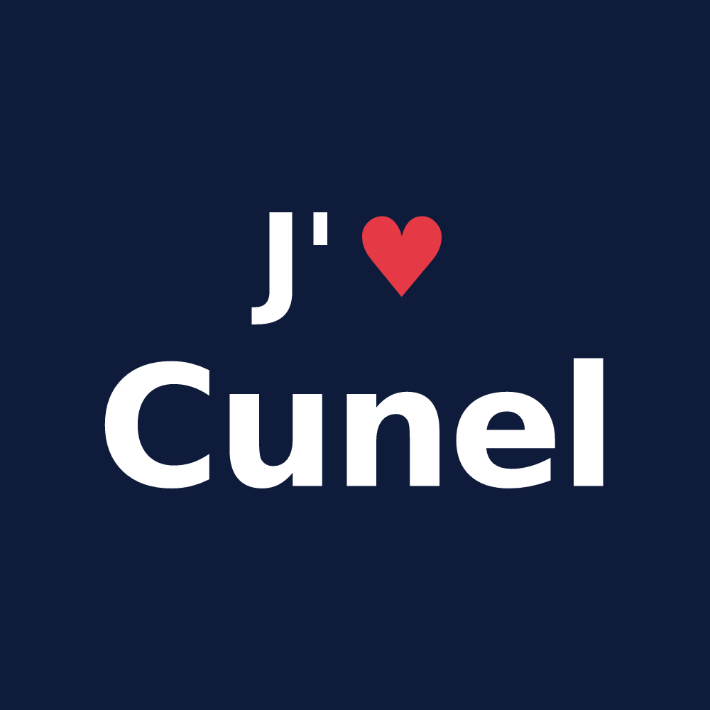 T-shirt personnalisé Cunel — design J'aime Cunel