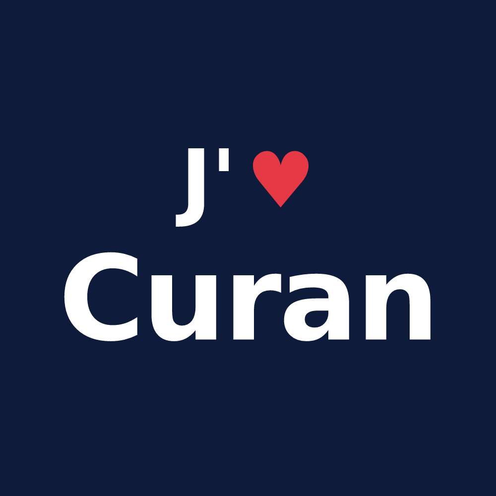 T-shirt personnalisé Curan — design « J'aime Curan » imprimé sur le t-shirt
