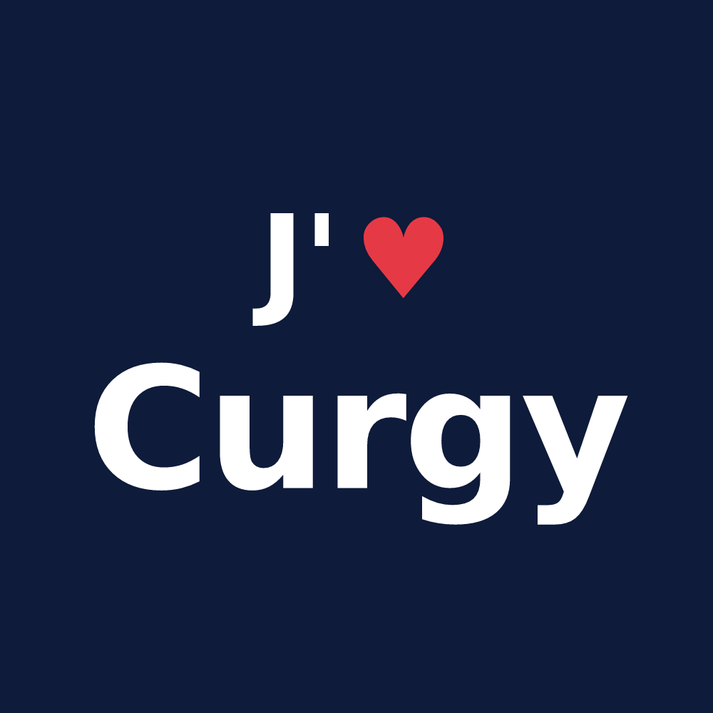 T-shirt personnalisé Curgy — design J'aime Curgy