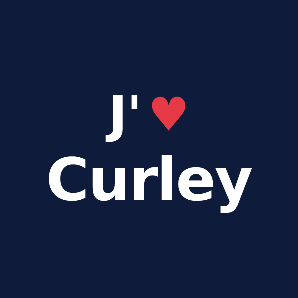 T-shirt personnalisé Curley — design J'aime Curley