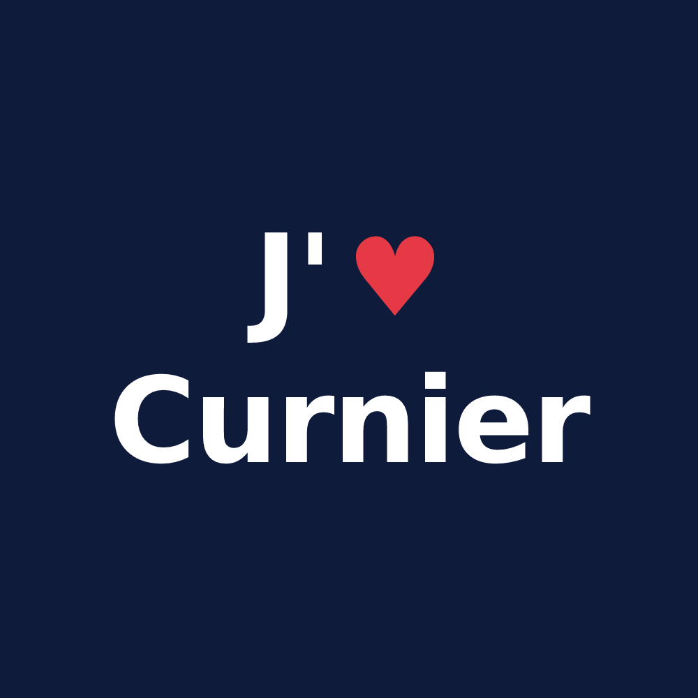 T-shirt personnalisé Curnier — design J'aime Curnier